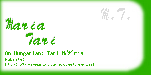 maria tari business card